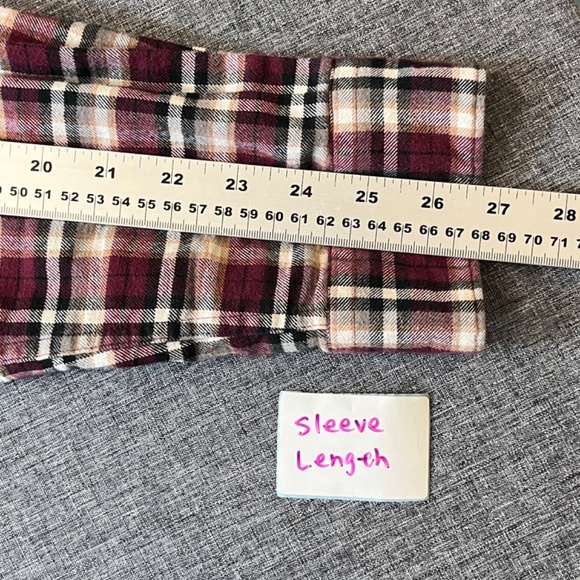 Barbour Tailored Fit Flannel Plaid Button Long Sleeve Shirt - Men's Size XL Red - Picture 9 of 11